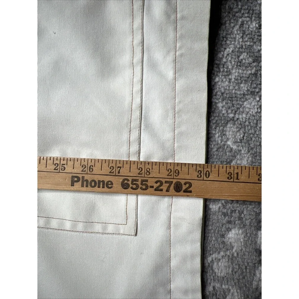 Harbor Master John Weitz Yachtsman Cloth Jacket Large Vintage Beige Zip Up READ